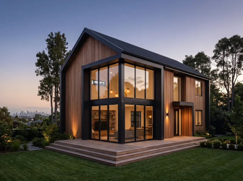 Home at dusk